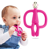BPA Free Silicone Teething Toy for Baby (Dark Pink)